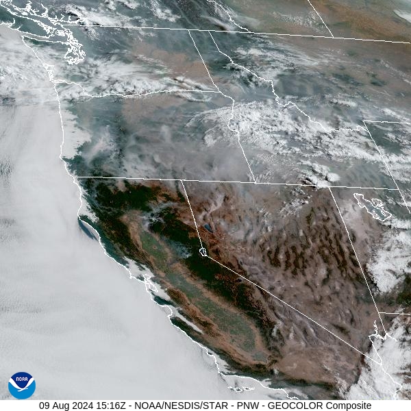 Friday morning’s satellite shows widespread light smoke covering the western half of Montana.